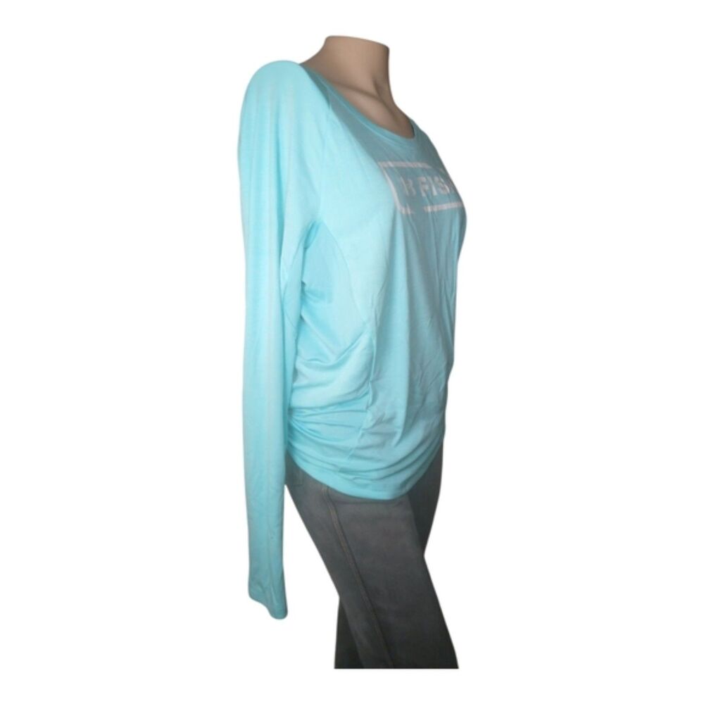 Under Armour FISH Long Sleeve Shirt – Aqua Blue, Size XL